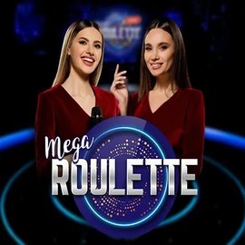 Mega Roulette online game logo by Pragmatic Play on honeybetzcasino.eu