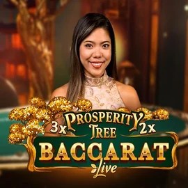 Prosperity Tree Baccarat online game logo by Evolution on honeybetzcasino.eu