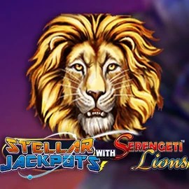 Jackpots logo of Stellar Jackpots with Serengeti Lions from Lightning Box Game at Honeybetz Casino