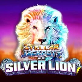 Stellar Jackpots with Silver Lion logo by Lightning Box Game Honeybetz Casino